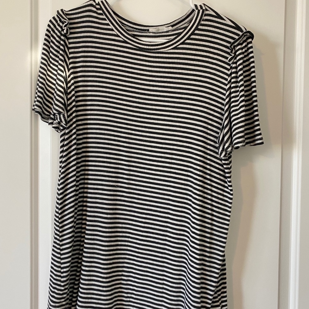 Striped Blouse Olive & White